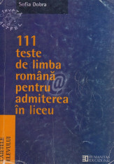 111 teste de limba romana pentru admiterea in liceu foto