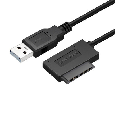 Cablu adaptor SATA 13 pini - USB 2.0 pt unitate optica laptop CD DVD Rom foto