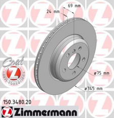 Disc frana ZIMMERMANN 150.3480.20 foto