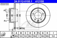 Disc frana ATE 24.0112-0155.1 foto