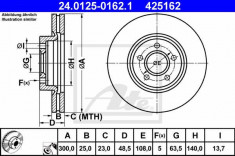 Disc frana ATE 24.0125-0162.1 foto