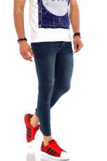 Blugi slim fit - barbati conici skinny casual - COLECTIE NOUA - A1424 B13-3 foto