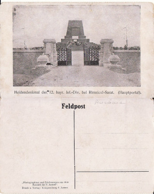 Ramnicu Sarat - tema militara, razboi, WK1, WWI-1918- Monumentul german foto