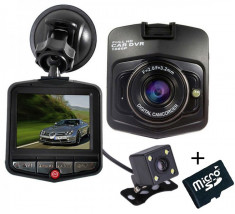 Camera auto Dubla iUni Dash 806, Full HD, 12Mpx, 2.5 Inch, 170 grade, Parking monitor, G senzor, Black + Card 16GB Cadou foto
