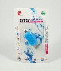 Cititor de carduri (2 in 1) micro USB OTG + USB tip SD/T Flash Card foto