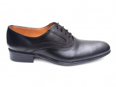 Pantofi barbati casual-eleganti din piele naturala negri cu siret PHILIPPE44 foto