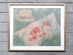 Masa la camp, natura statica de Macskassy Jozsef, pictor clujean