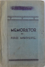 MEMORATOR DE PODURI IMPROVIZATE de MAIOR PAUL FUCHS , 1933 foto