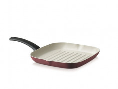 Tigaie Grill Pyramis Ceratech 28 x 28 cm Bordo foto