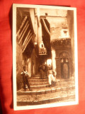 Ilustrata Alger - Strada din Cashbah- Magreb , interbelica