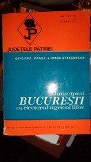 Municipiul Bucuresti cu SAI colectia judetele patriei an 1984/290pag/harta foto