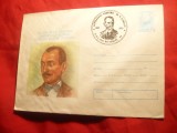 Plic ilustrat circulat ,stamp. speciala -100 Ani Savant Dr.V.Gomoiu cod 111/82