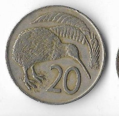 Moneda 20 cents 1972 - Noua Zeelanda foto