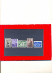 RO-0053=ROMANIA 1935=LP 110-OETR-Serie nestampilata de 5 timbre MLH - SARNIERA foto