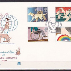 ANGLIA 1981 - ANUL INTERNATIONAL AL PERSOANELOR CU HANDICAP. FDC, FD51