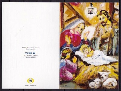ROMANIA 2017 - &amp;bdquo;NASTEREA LUI ISUS HRISTOS&amp;rdquo;. FELICITARE PICTATA CU PICIORUL, FD10 foto