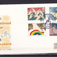 ANGLIA 1981 - ANUL INTERNATIONAL AL PERSOANELOR CU HANDICAP. FDC, FD49