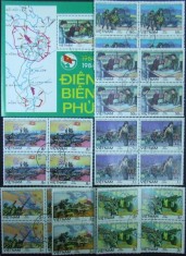 VIETNAM 1984 - IMAGINI DE RAZBOI, 7 V IN BLOC + 1 S/S, OBLIT. - VO 41 foto