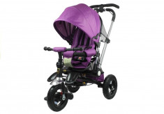 Tricicleta pentru copii, cu maner reversibil, violet foto