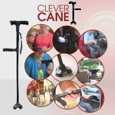 Clever Cane - baston avansat pliabil cu alarma, LED si 3 puncte de contact foto
