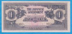 (1) BANCNOTA MALAYA - 1 DOLLAR 1942, OCUPATIE JAPONEZA foto