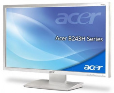 Monitor 24 inch LED Full HD, ACER B243HL, White, Panou Grad B foto