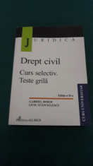 DREPT CIVIL *CURS SELECTIV *TESTE GRILA/ GABRIEL BOROI*2003 foto