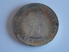 Moneda din argint 50 cents 1953 Canada(5172) foto