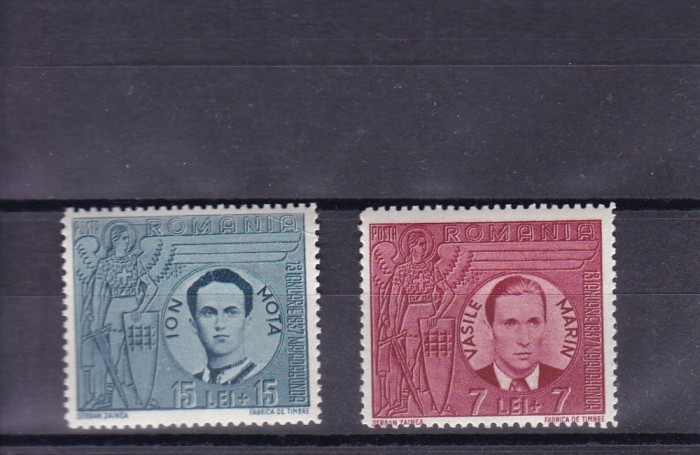ROMANIA 1941 LP 142 III MOTA SI MARIN SERIE MNH