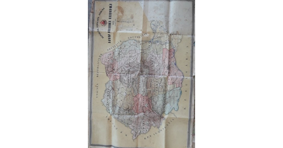 Harta economica + politic-administrativa / RPR - aprox. 100x60cm ...