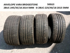 ANVELOPE VARA BRIDGESTONE 2BUC-245/35/18 5MM 2014 SI 2BUC-225/40/18 5MM 2015 foto