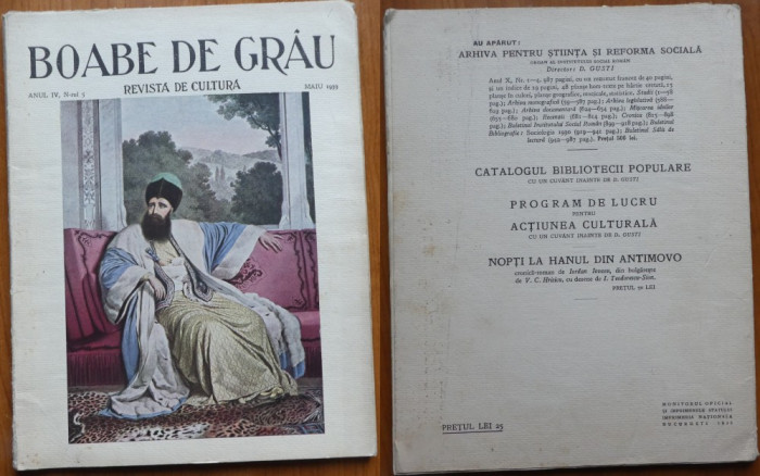 Boabe De Grau ; Rev. De Cultura , Mai , 1933 , An 4 , ASE , Biblioteca Bratianu