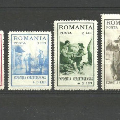 ROMANIA 1931 - EXPOZITIA CERCETASEASCA, serie nestampilata cu SARNIERA, N17