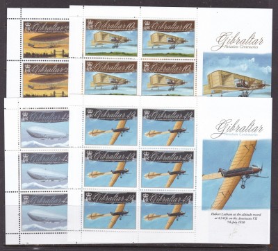 Gibraltar 2010 aviatie MI 1383-86 4 kleib. MNH w50 foto