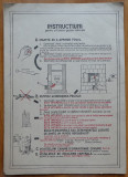 Pliant pe carton gros pompieri : Instructiuni pt. utiliz. gazelor , interbelica