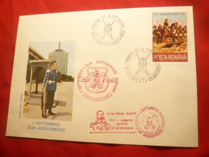 Plic FDC -Ziua Jandarmeriei 1993