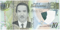 BOTSWANA 10 pula 2018 UNC nou polimer P-new foto