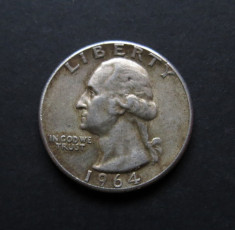 USA - Quarter Dollar 1964 - Argint foto