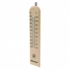 Termometru din lemn , 250 x 60 x 10 mm , Silverline Wooden Thermometer foto
