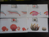 CHINA-FERME MARINE ,FDC-SET COMPLET, Nestampilat