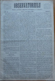 Ziarul Observatorul ; Politic , national si literar , an 1 ,nr. 15 , Sibiu ,1878