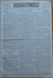 Ziarul Observatorul ; Politic , national si literar , an 1 ,nr. 15 , Sibiu ,1878