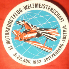 Eticheta adeziva- Concurs de Aviatie 1982 -Spitzerberg Austria