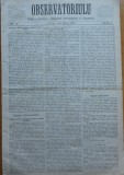 Cumpara ieftin Ziarul Observatorul ; Politic , national si literar , an 1 ,nr. 17 , Sibiu ,1878