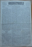 Ziarul Observatorul ; Politic , national si literar , an 1 ,nr. 12 , Sibiu ,1878