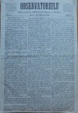 Cumpara ieftin Ziarul Observatorul ; Politic , national si literar , an 1 ,nr. 9 , Sibiu , 1878