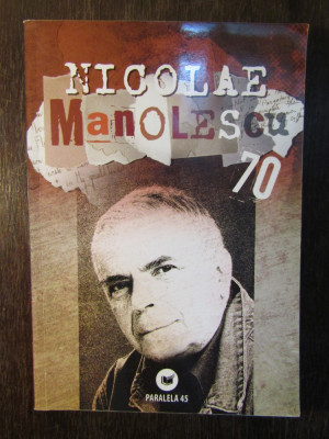 NICOLAE MANOLESCU 70 foto