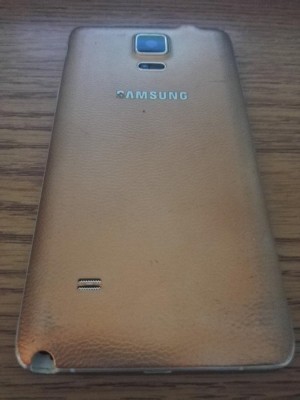 Carcasa mijloc Samsung Note 4 N910 auriue capac complet foto