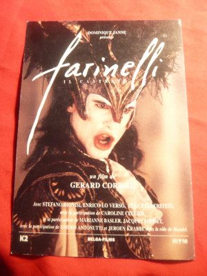 Ilustrata-Reclama Filmul- Farinelli Castratul- de G.Corbiau 1994 cu St.Dionisi foto
