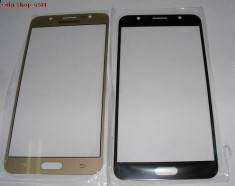 Geam Samsung Galaxy J7 alb negru auriu + folie sticla foto